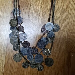 Tri-Color Metal Necklace